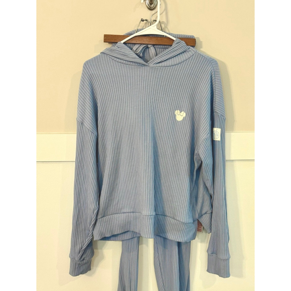 Disney Tops - Women's Disney Light Blue Ribbed Minnie Mouse Hoodie and Jogger Set XS